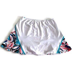 Tail Golf Tennis Skirt Skort Elastic Waist Stretch Pockets Floral White Sz S Mul
